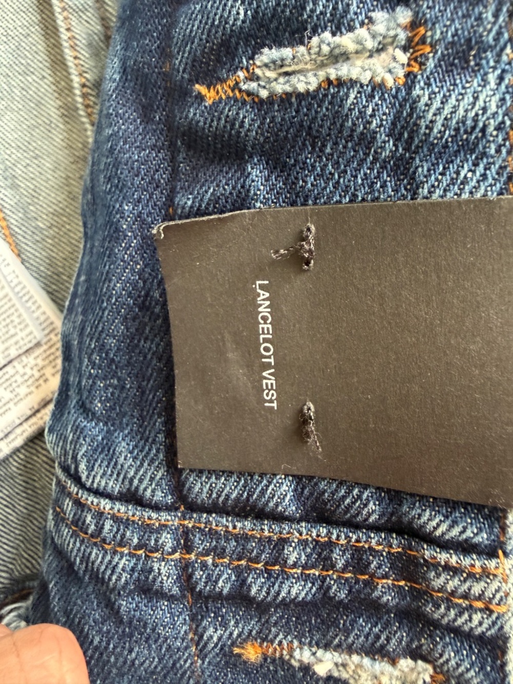 Vivienne Westwood New W/ Tags 510$ Denim Vest w/ Graffiti Orb & Frayed Edges - Picture 9 of 12